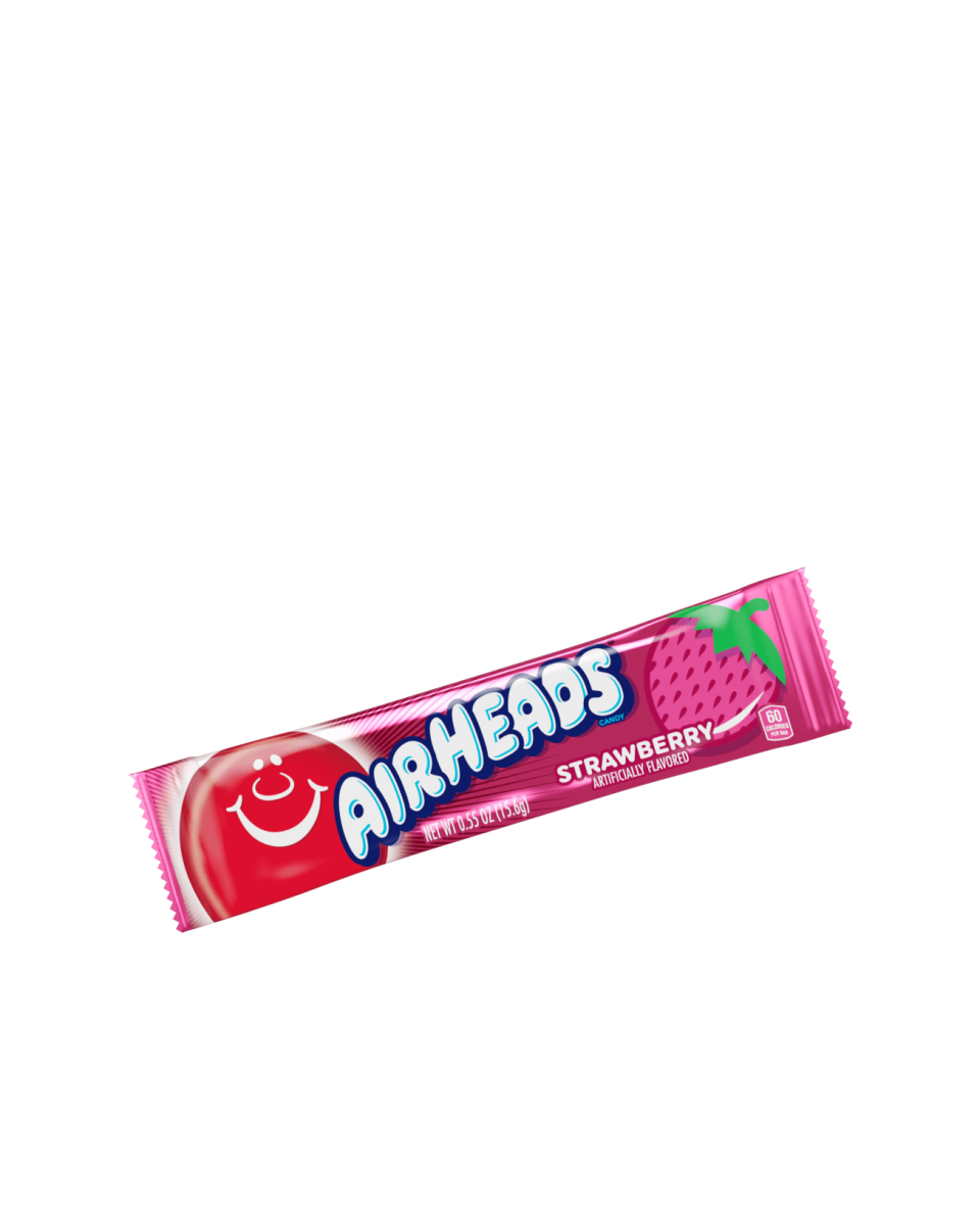 A package of a Strawberry flavored Airheads Bar.