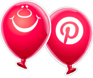 airheads balloon and pinterest logo on red balloon